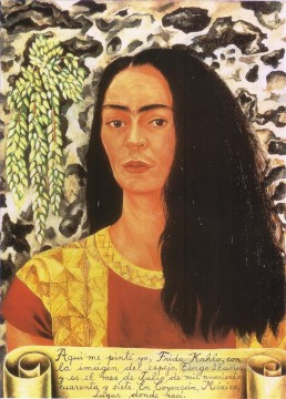 Autorretrato con cabello suelto feminismo Frida Kahlo Pinturas al óleo